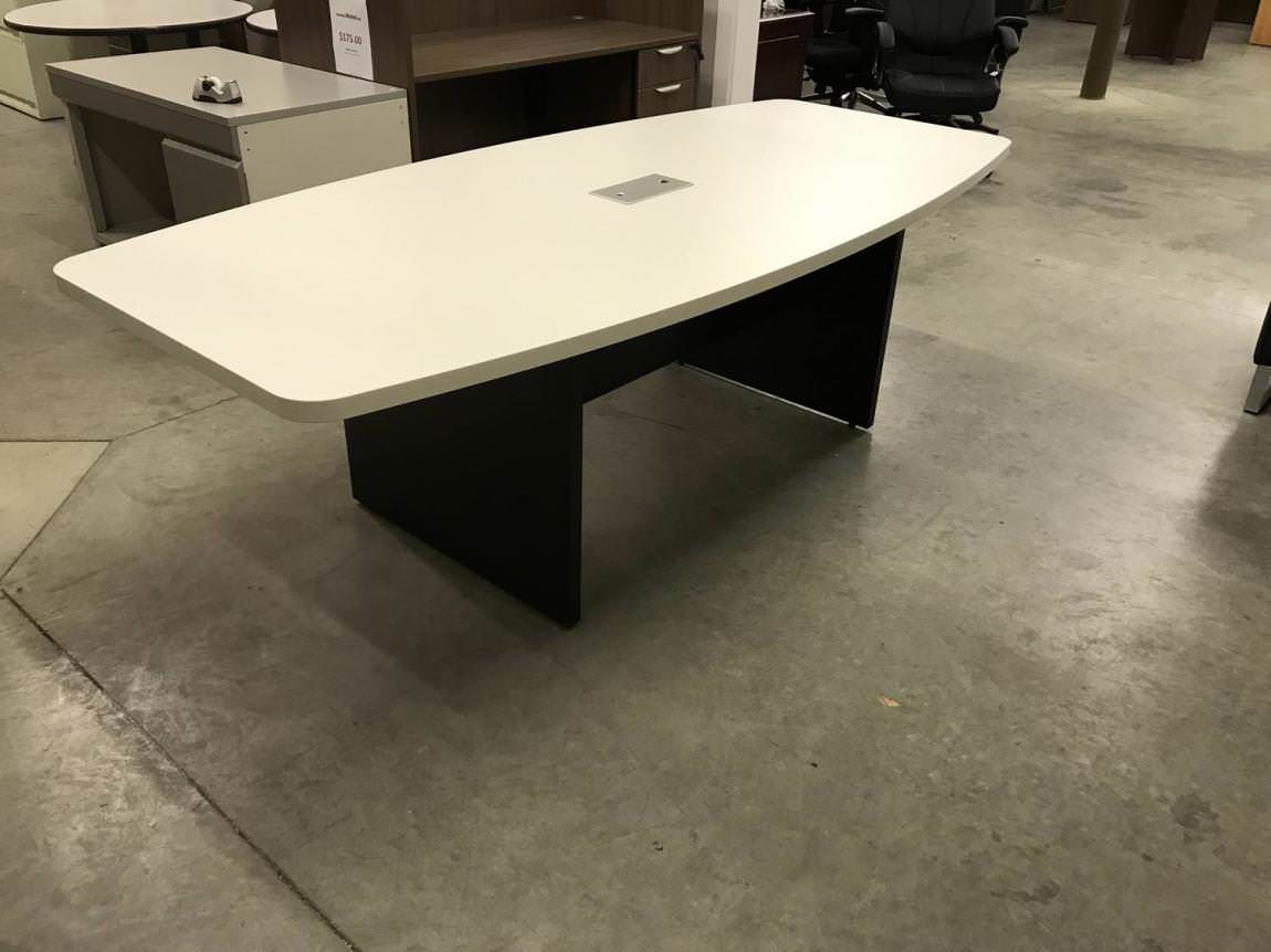 8 Foot Boat Shaped Conference Table