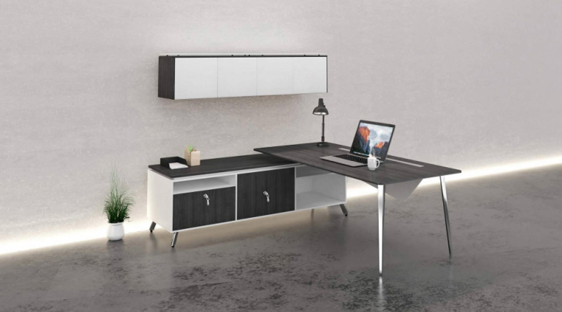 Modern L Shaped Desk With Storage