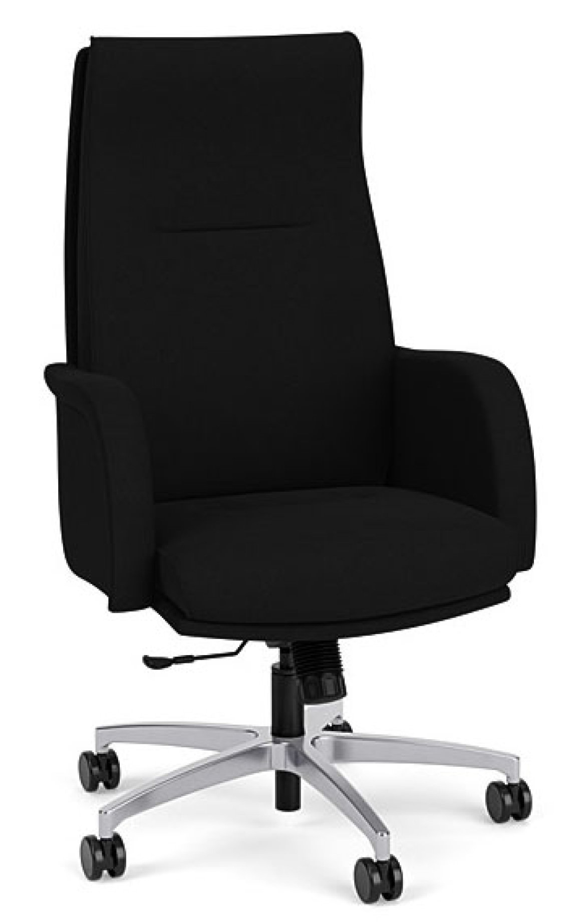 thumbnail image 2 of GM Seating Ribbed Mid Back Desk Chair - Lumbar Support, Modern Style Executive Chair For Home And Office - 360 Swivel Rolling Wheels - Aluminum Chrome Frame & Base - (White & Chrome 2 of 10