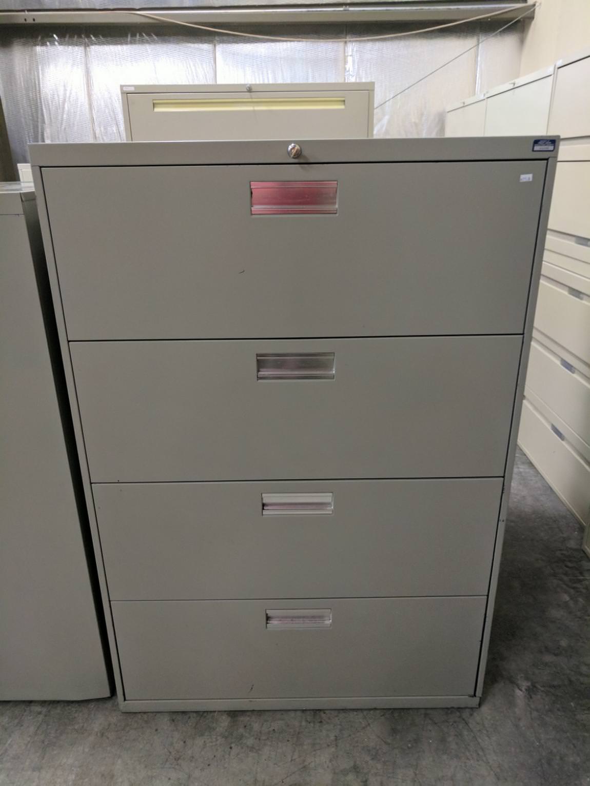 Gray Gray HON 4 Drawer Lateral File Lateral File by HON