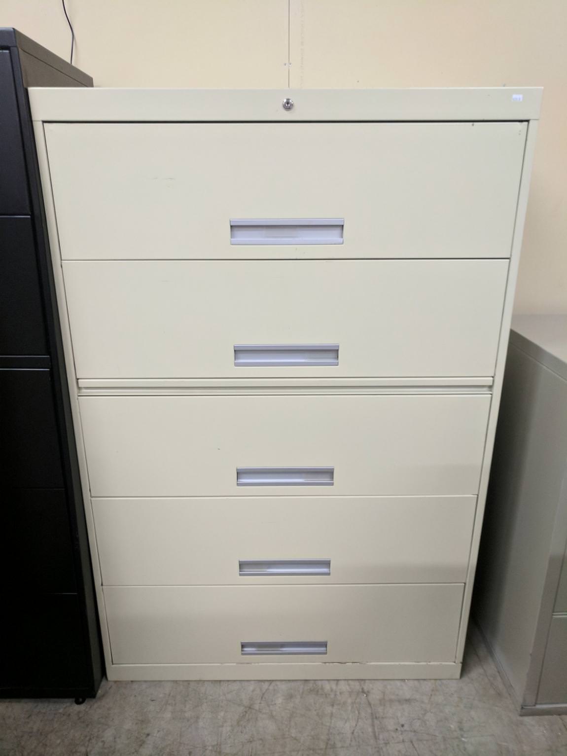 Putty 5 Drawer Lateral File Cabinet 