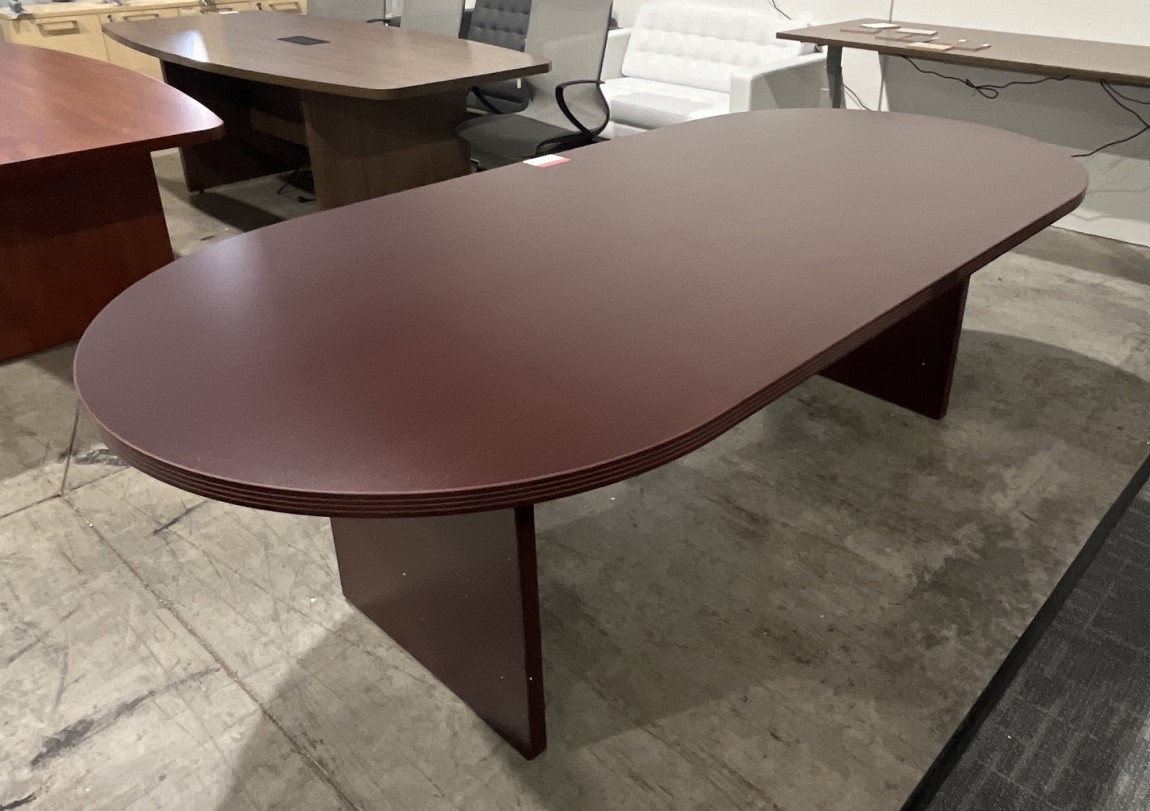 Racetrack Conference Table on Panel Base | Amber by Cherryman