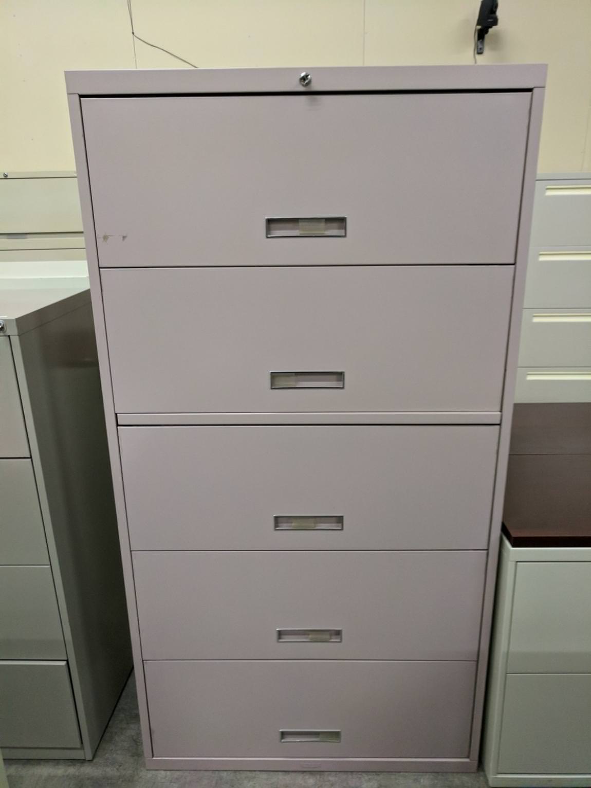 5 Drawer Borroughs Lateral File Cabinet