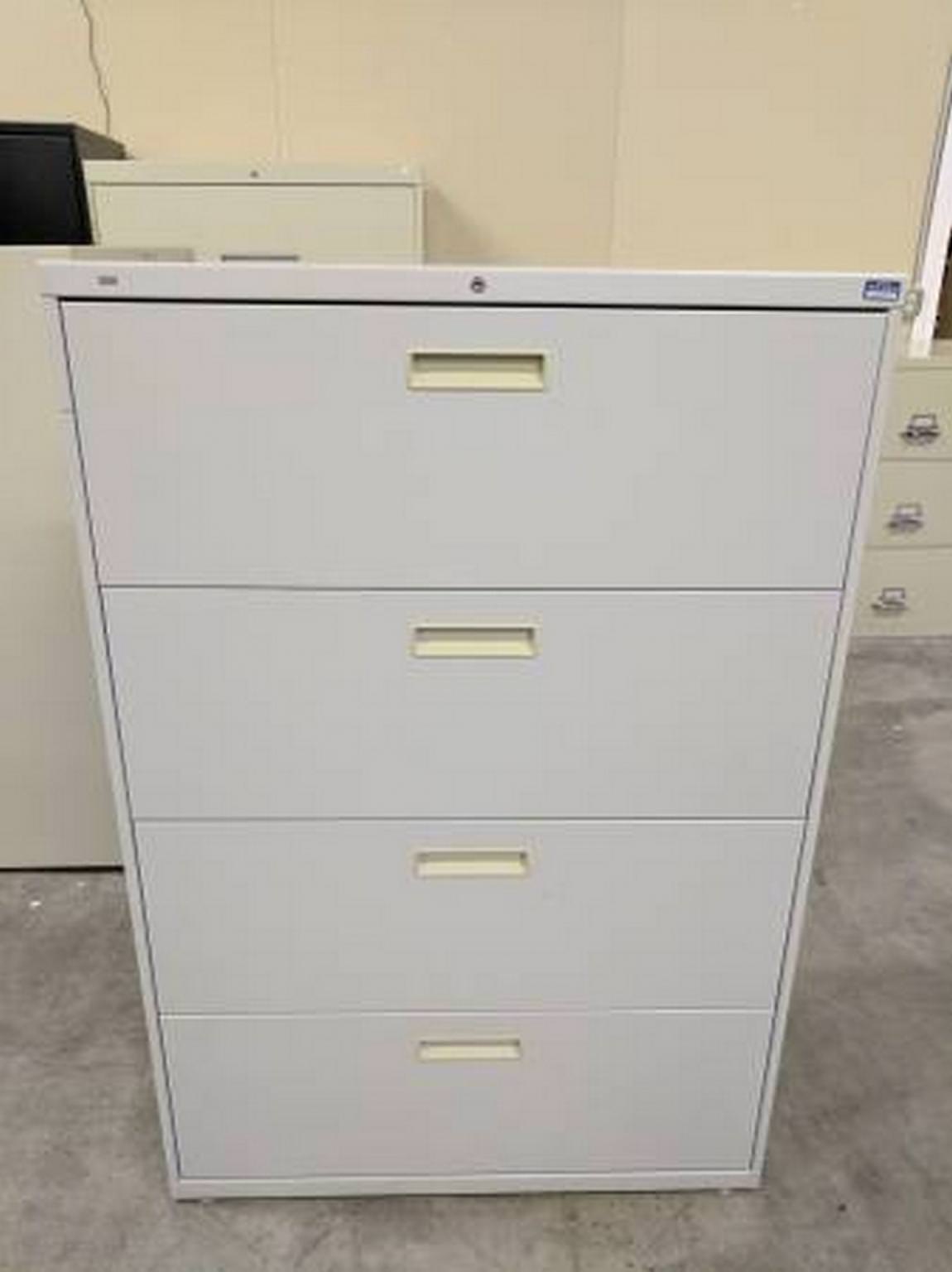 Hon 4 Drawer Putty Lateral File Cabinet - 36 Inch Wide