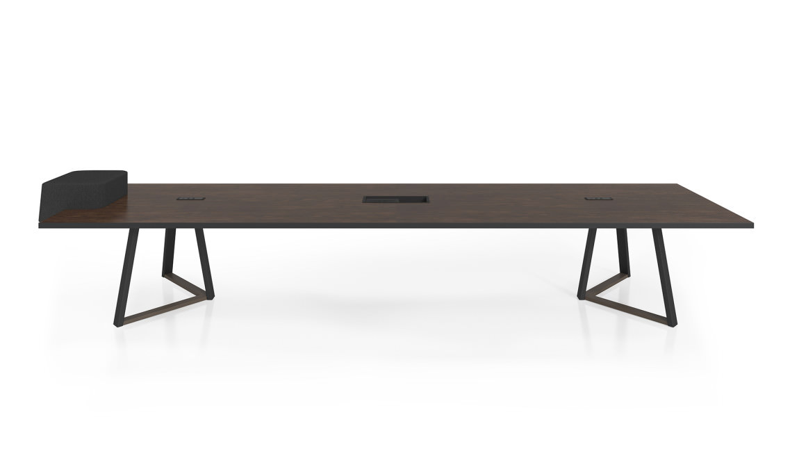 Rectangular Conference Table with Power Modules