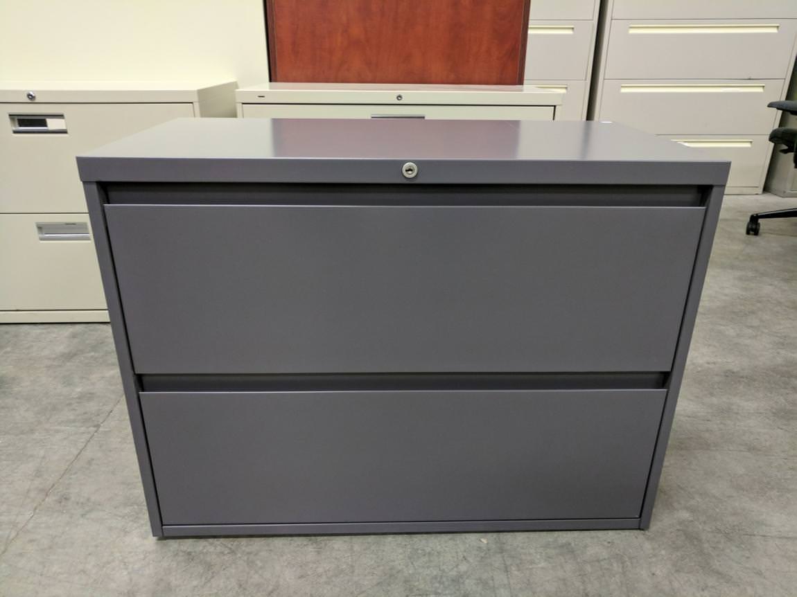 Steelcase 2 Drawer Gray Lateral File Cabinet – 36 Inch Wide