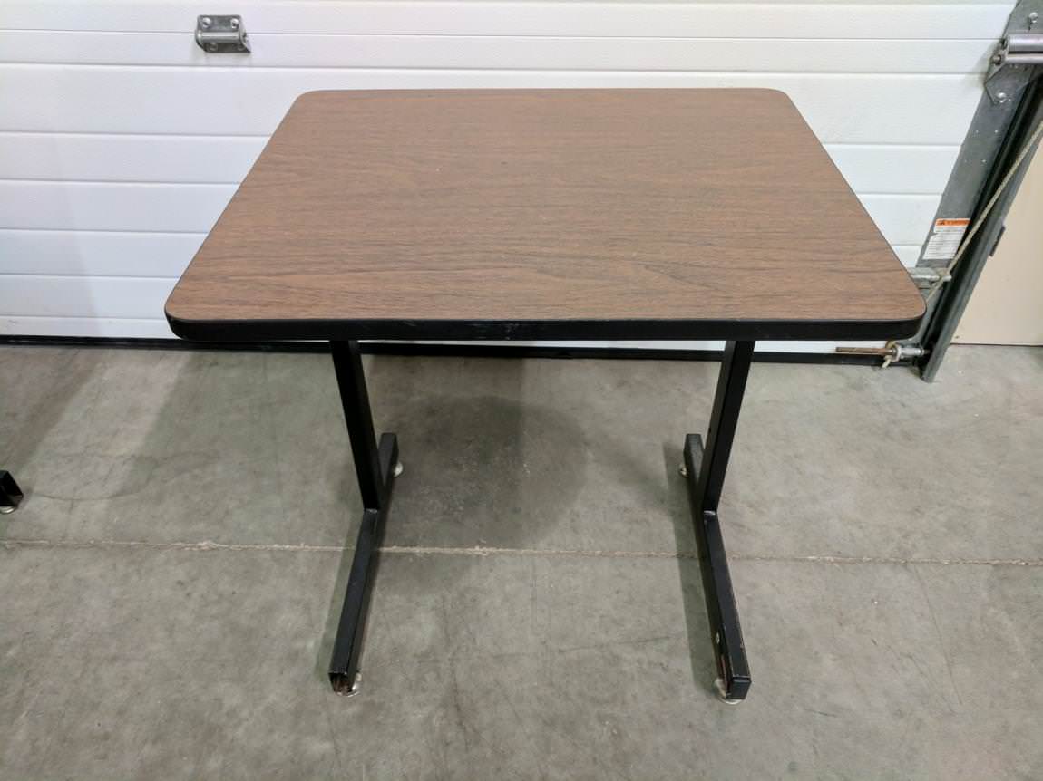 Square Table with Walnut Laminate Top