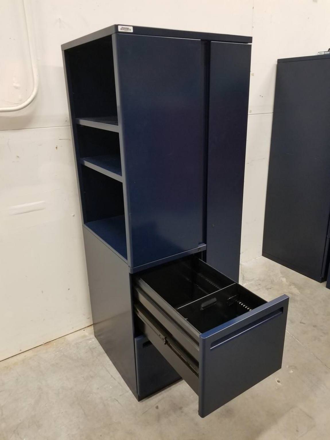 Haworth Blue Steel Wardrobe Storage Cabinet