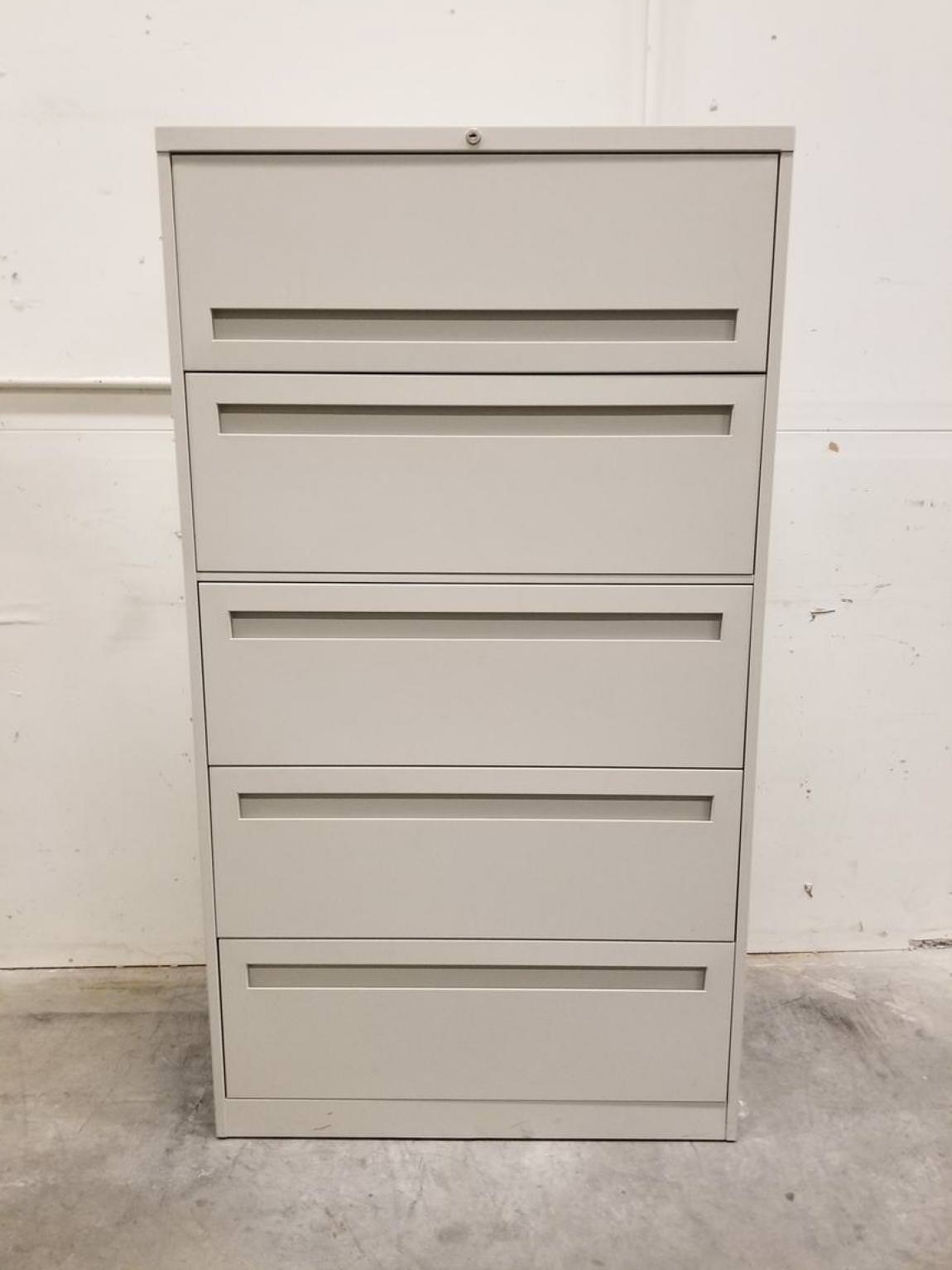 5 Drawer Putty Lateral File Cabinet