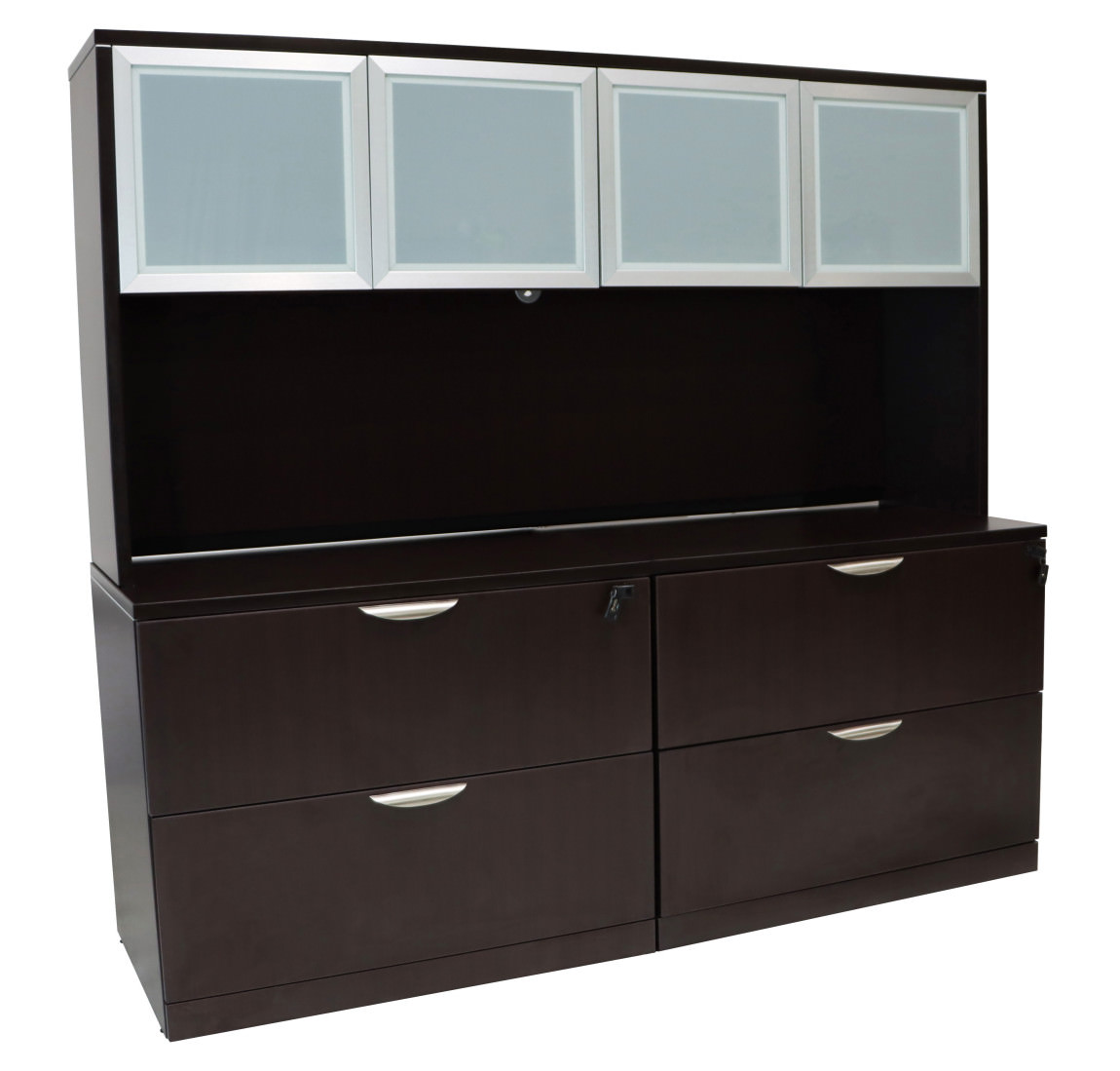 Lateral Filing Cabinet Credenza with Hutch