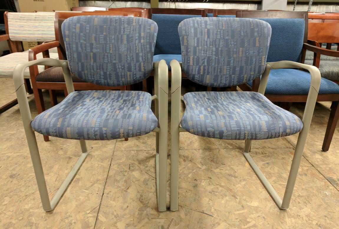 Haworth Light Blue Guest Chairs by Haworth