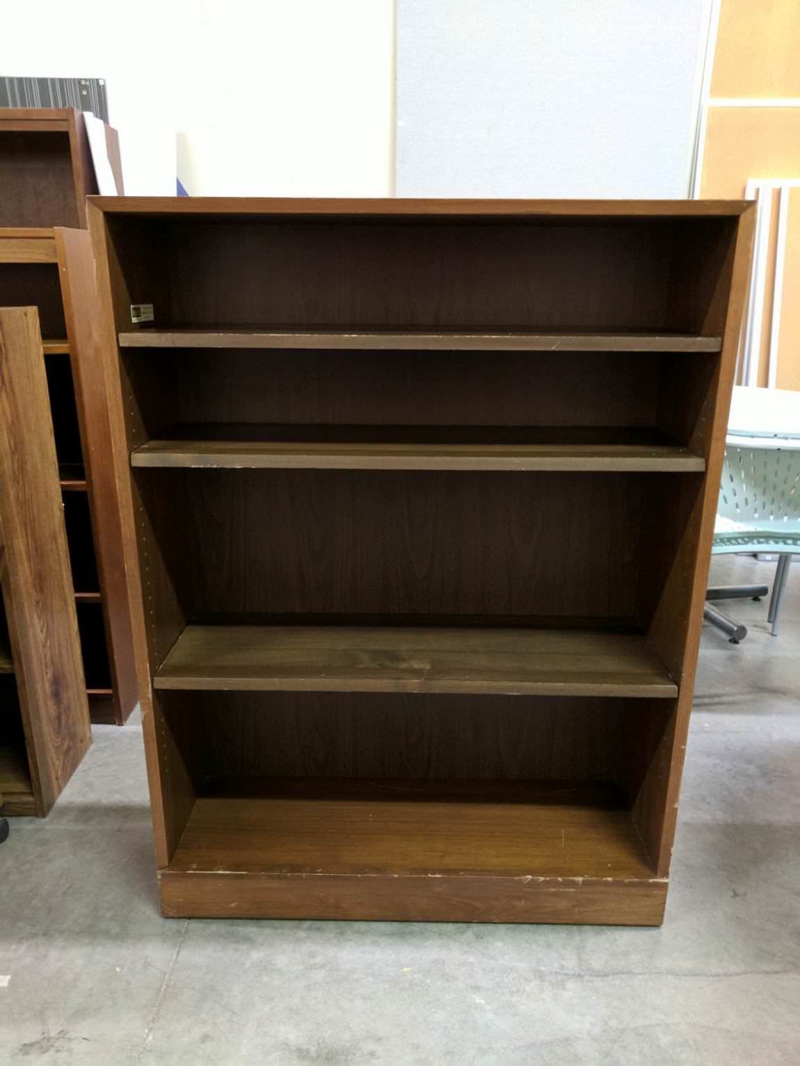 Wood Bookshelf with Cherry Finish – 36 Inch Wide