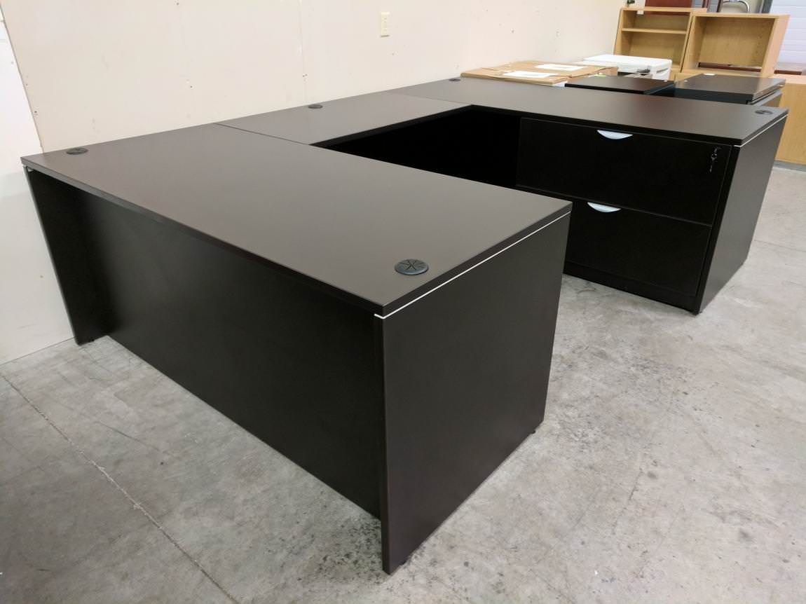 Express Office Furniture U-Shape Desk with Lateral Storage