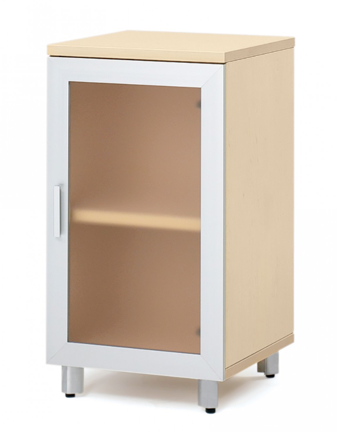 Small Storage Cabinet with Glass Door - Hard Rock Maple - Concept 3 by Groupe Lacasse