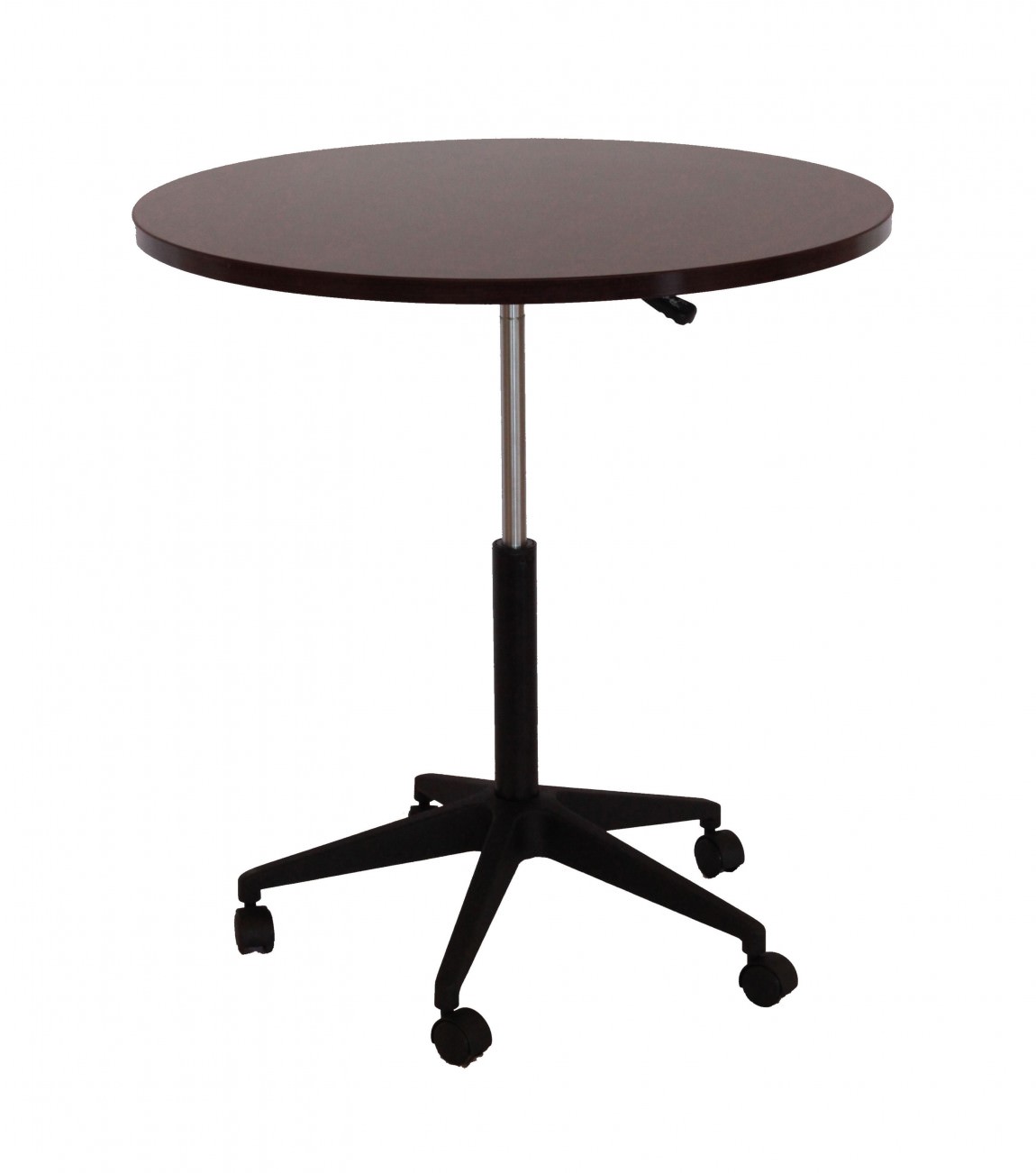 Round Height Adjustable Table on Casters