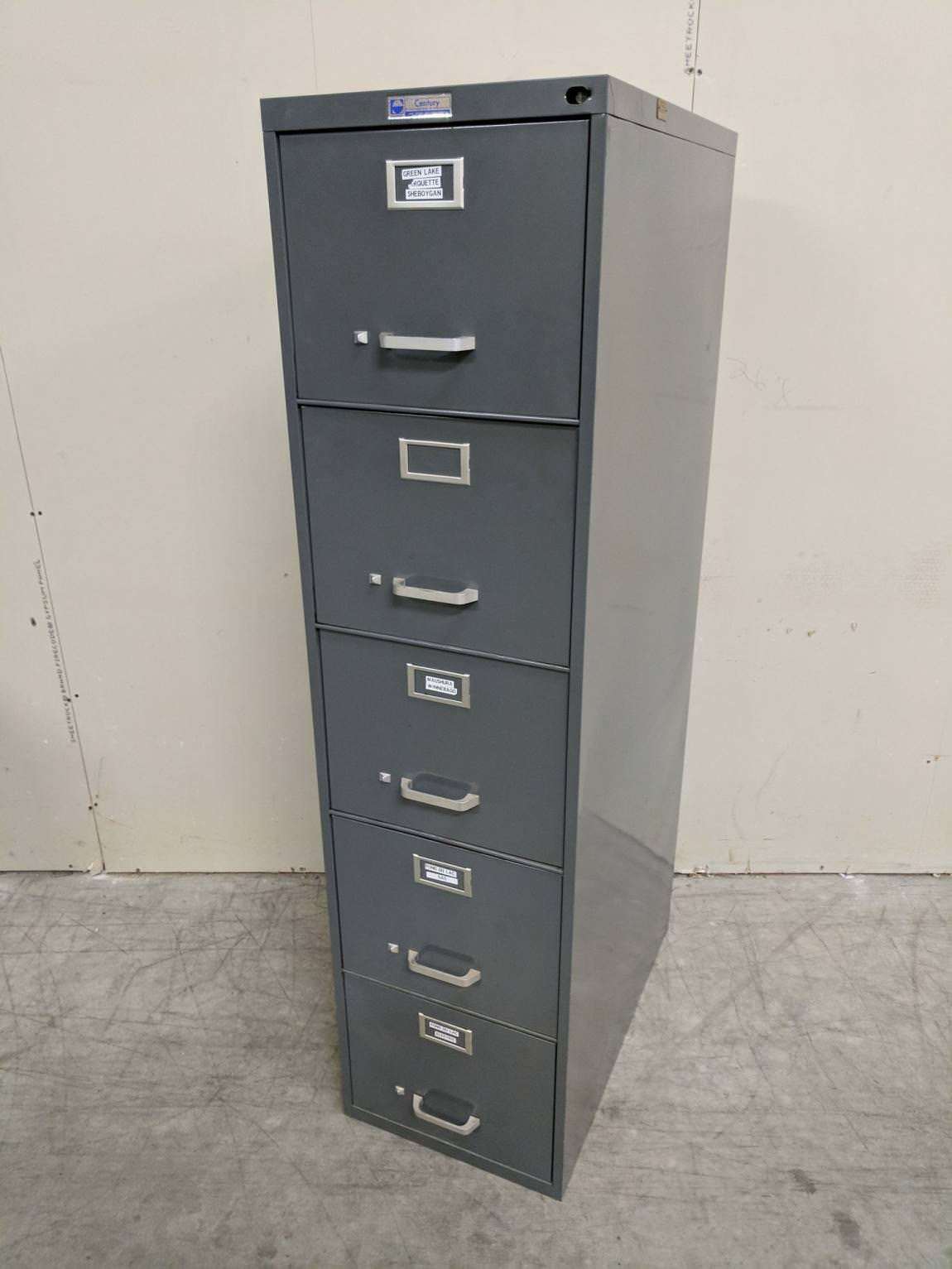 Gray Gray Century 5 Drawer Vertical File by Century