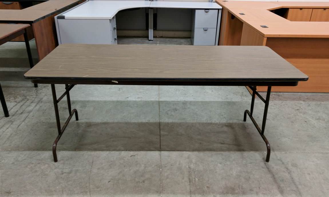 Walnut Laminate Folding Tables 71.75x29.75