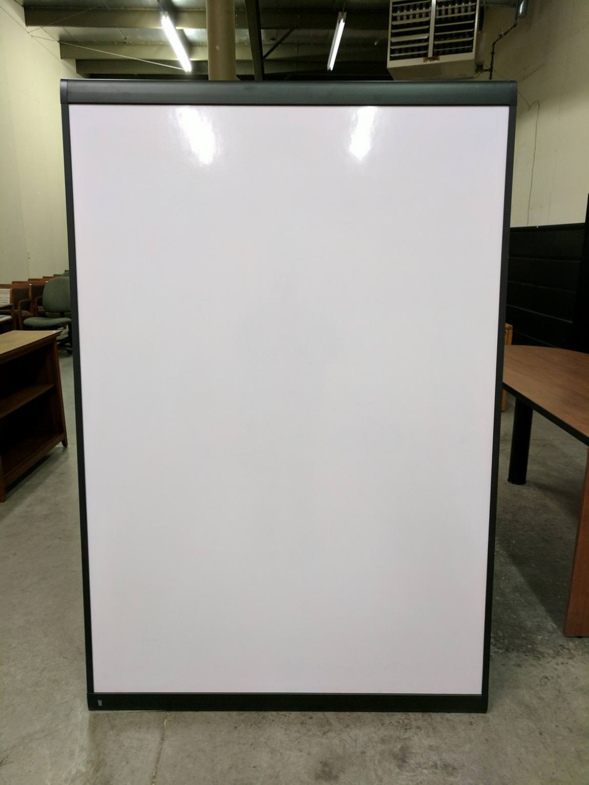 72x48 3M Dry Erase Whiteboard with Black Plastic Frame