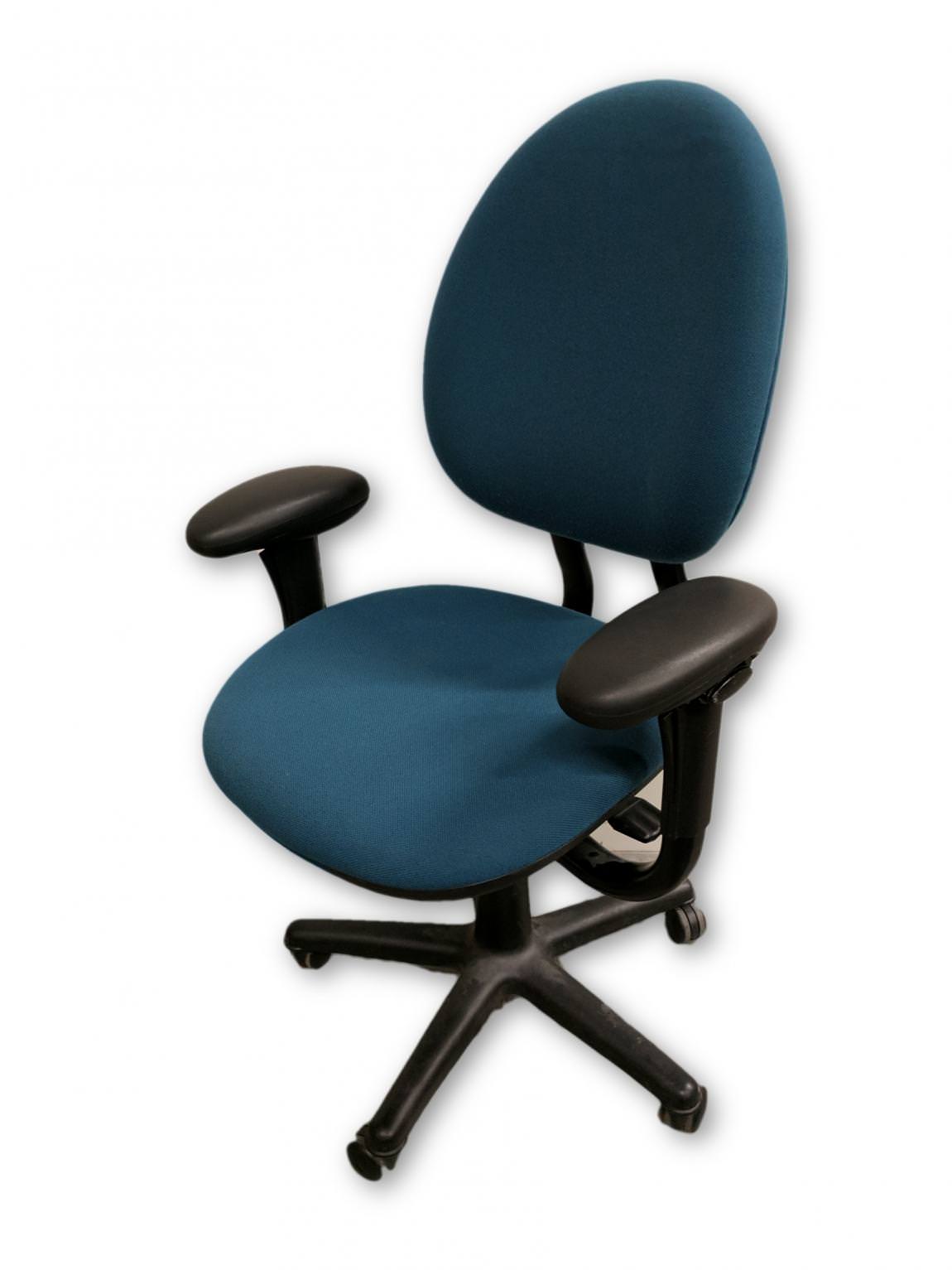 Teal Steelcase Criterion Rolling Office Chairs