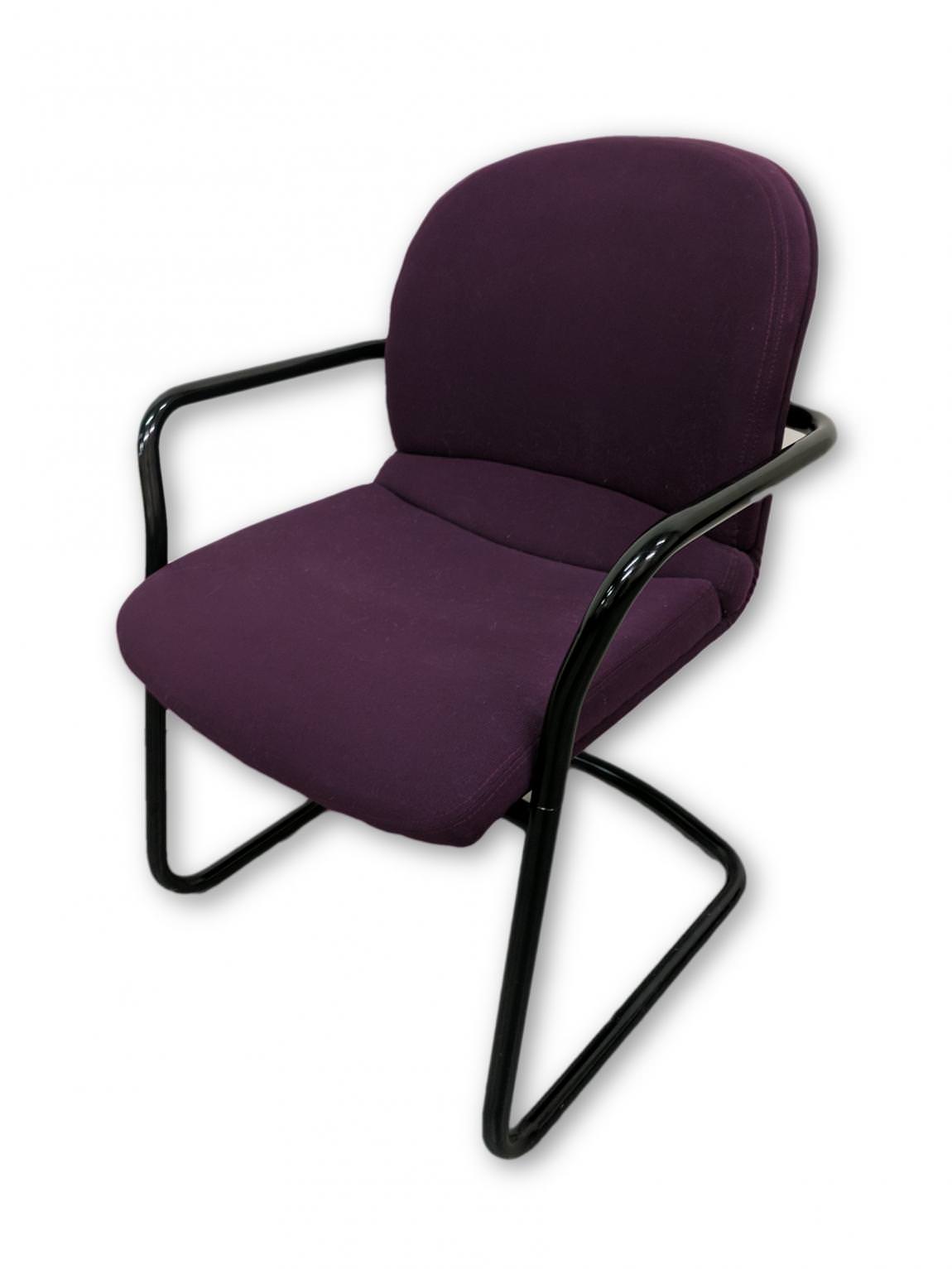 Vecta Purple Guest Chairs with Black Metal Frame