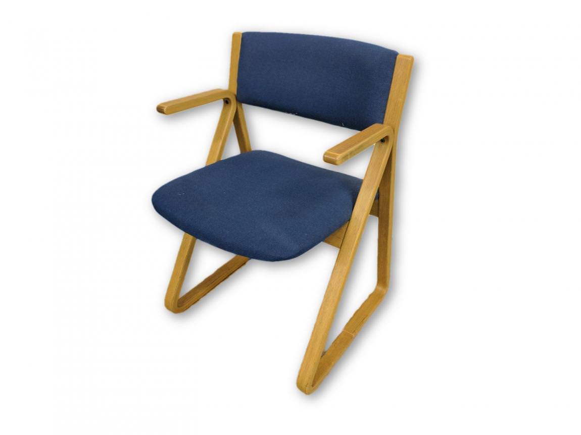 Blue Stow-Davis Guest Chairs with Wood Frame