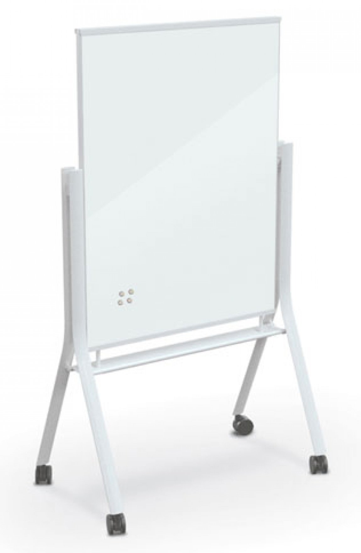 Mobile Magnetic Glass Dry Erase Whiteboard