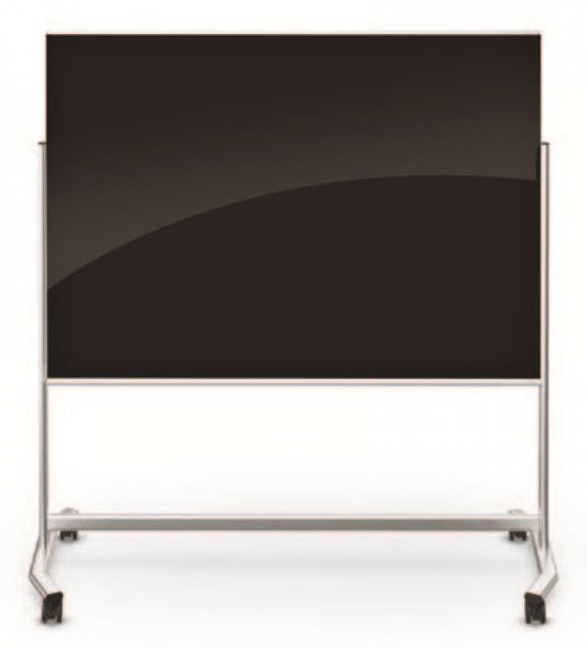 Black Mobile Black Glass Magnetic Dry Erase Board : ART-LIFT-74-MMGWB-BLK