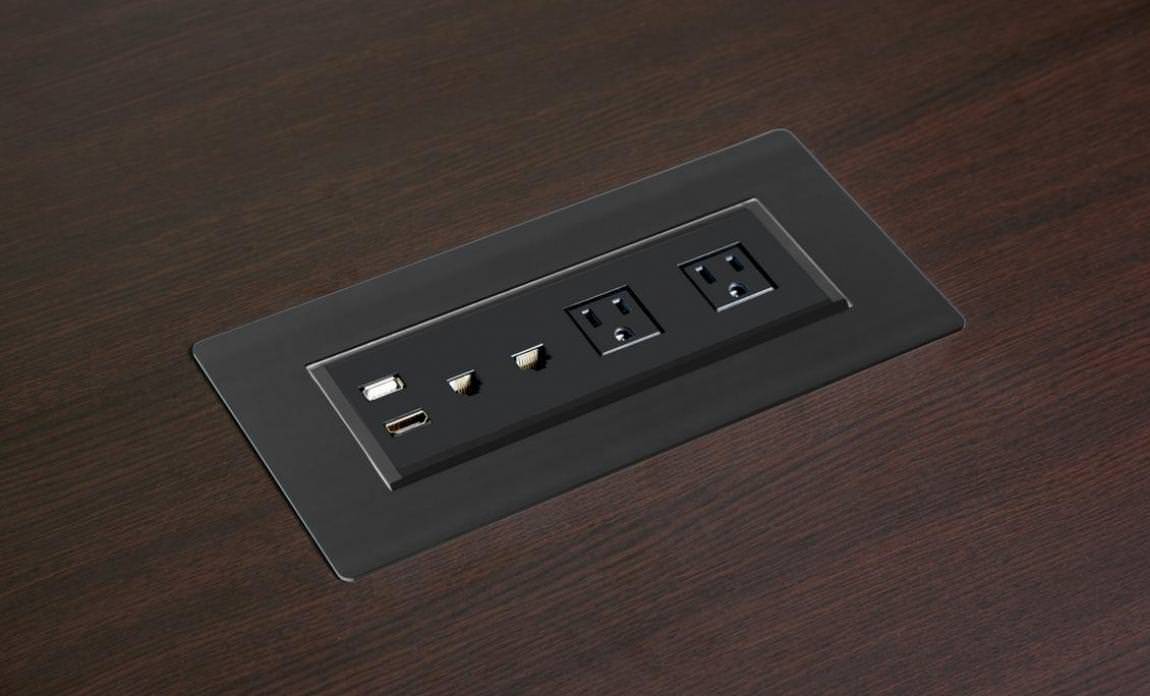 plt-b Power Conference Table Power Outlet Data Port Connectivity Box