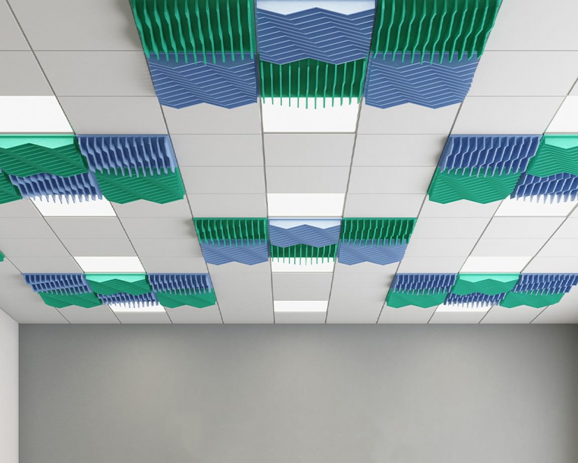 3D Sound Absorbent Acoustic Ceiling Tiles 8 Pack
