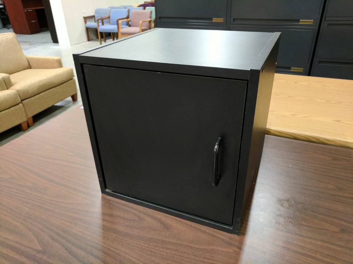 Small Black Laminate Storage Cabinet – 15x15