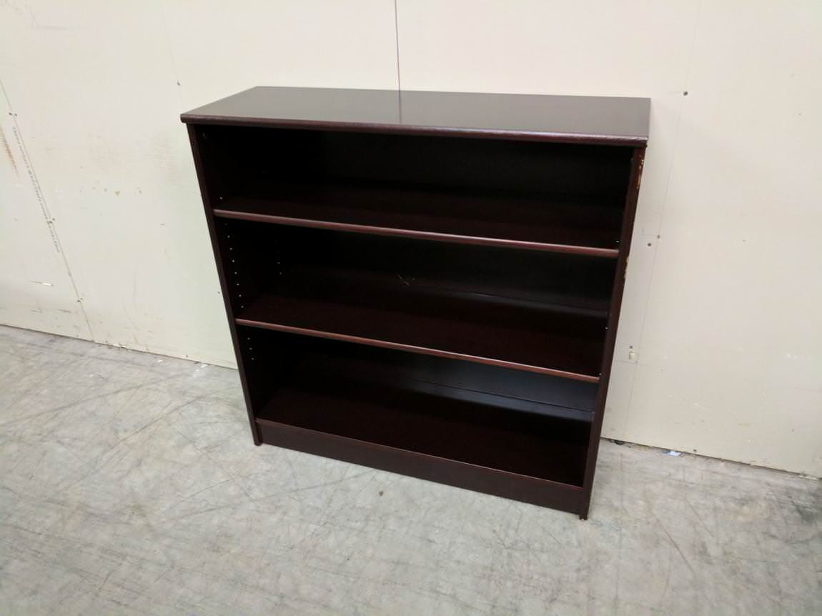 Solid Wood Espresso Bookshelf – 36 Inch Wide
