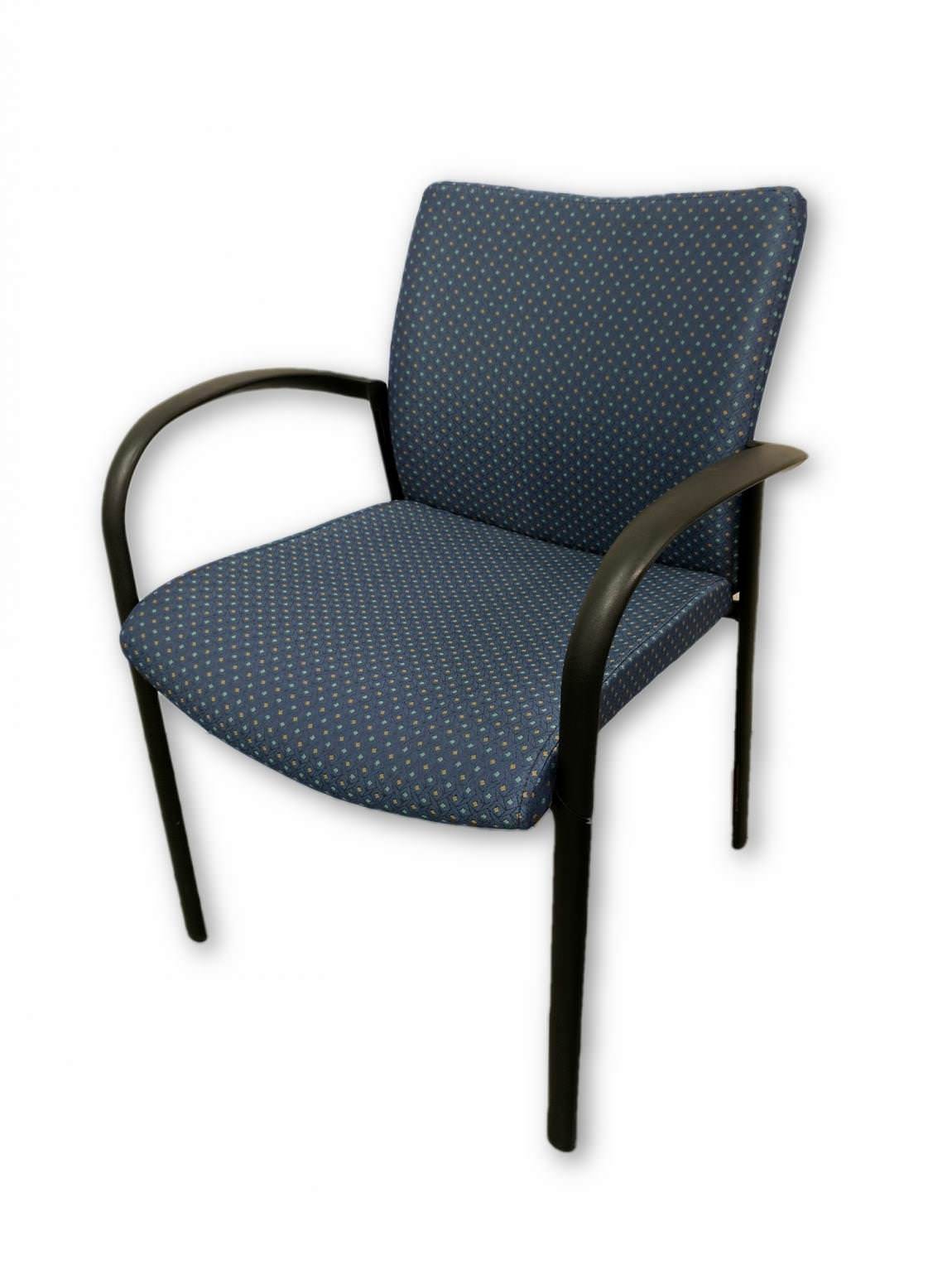 SitOnIt Blue Stacking Guest Chairs with Black Steel Frame