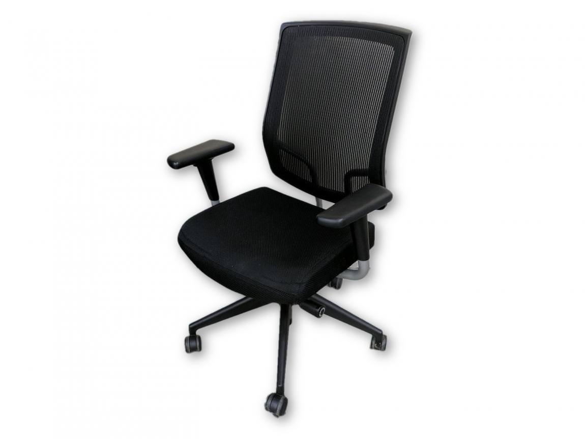 SitOnIt Black Mesh Back Rolling Office Chair