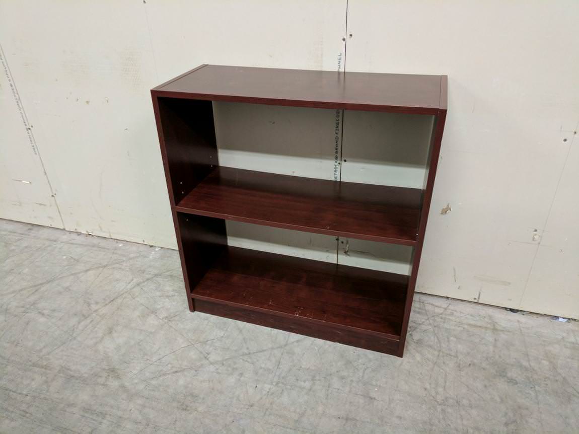 Solid Wood Mahogany Bookshelf – 27.75 Inch Wide