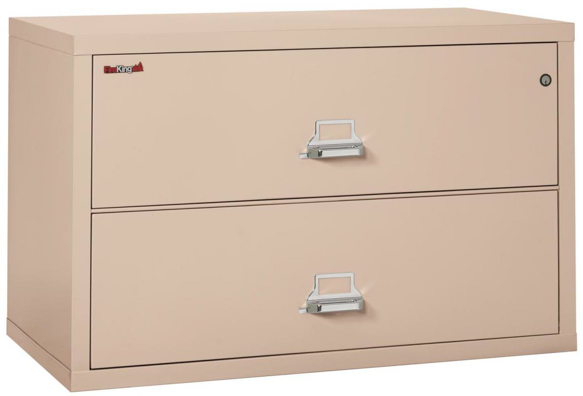 2 Drawer Fireproof Lateral File Cabinet - 44 Inch