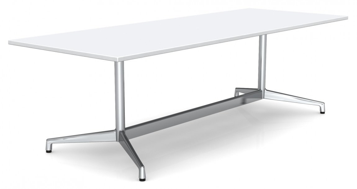 Rectangular Conference Table with Steel Base