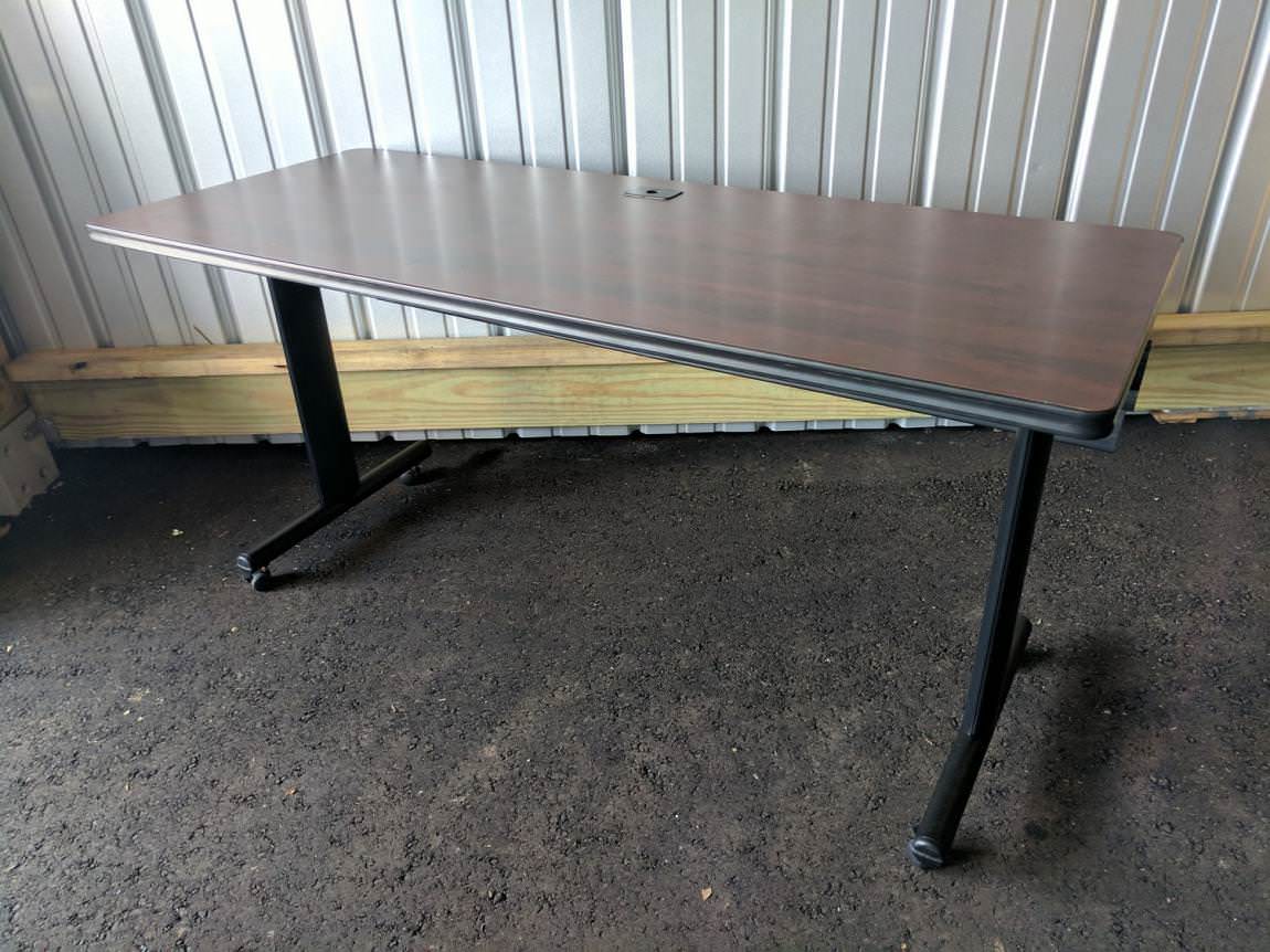 Mahogany Laminate Rolling Training Tables – 60x24