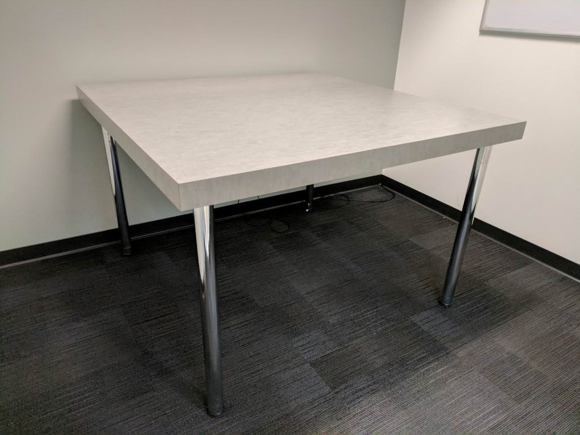 Gray Laminate Standing Height Square Tables – 60x60