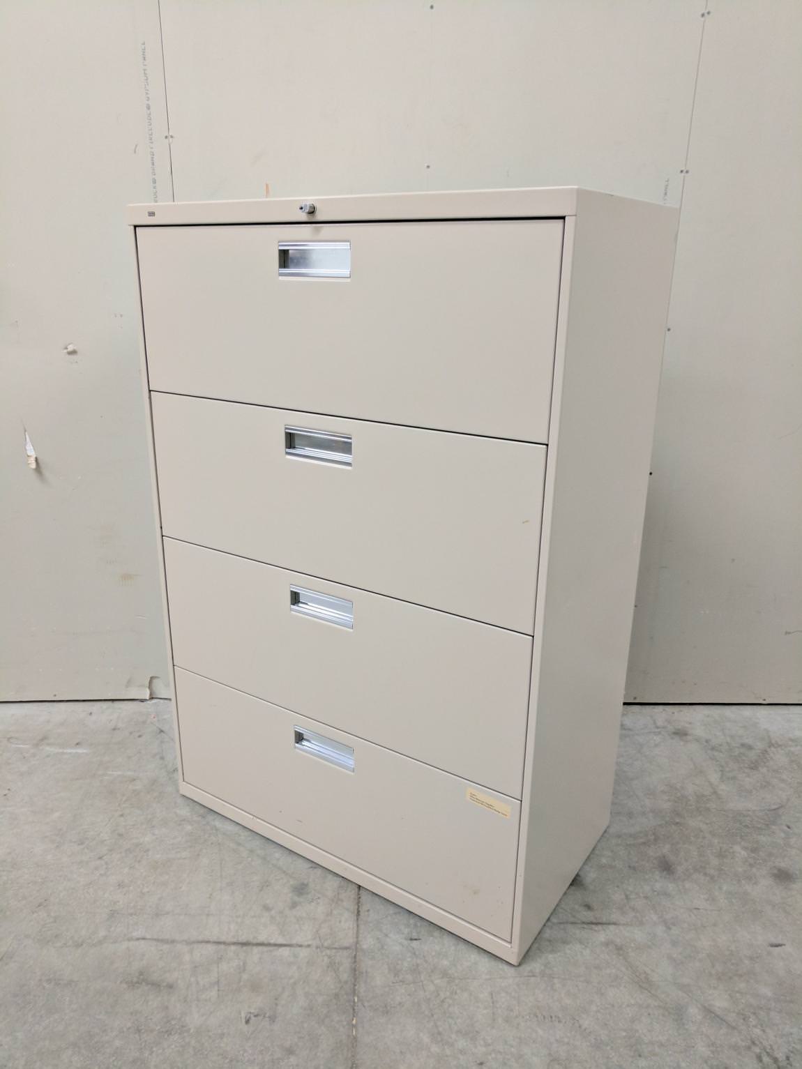 Putty Hon 4 Drawer Lateral File Cabinet – 36 Inch Wide