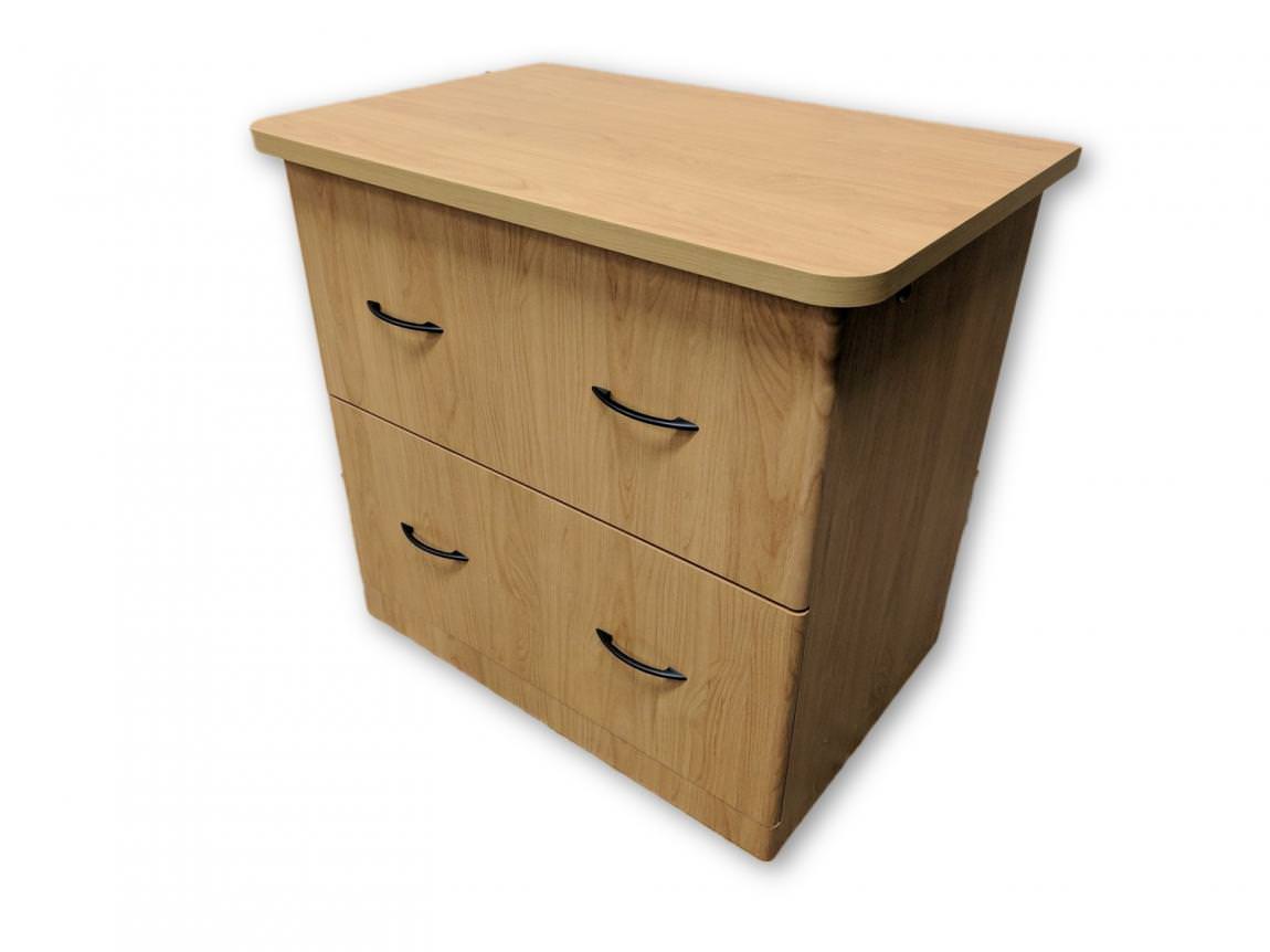 Honey Laminate 2 Drawer Lateral File Cabinet – 32.5 Inch Wide