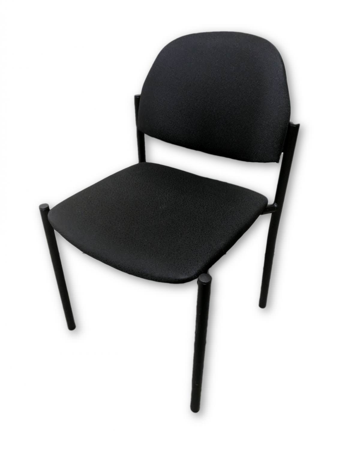 Global Comet Black Stacking Guest Chairs