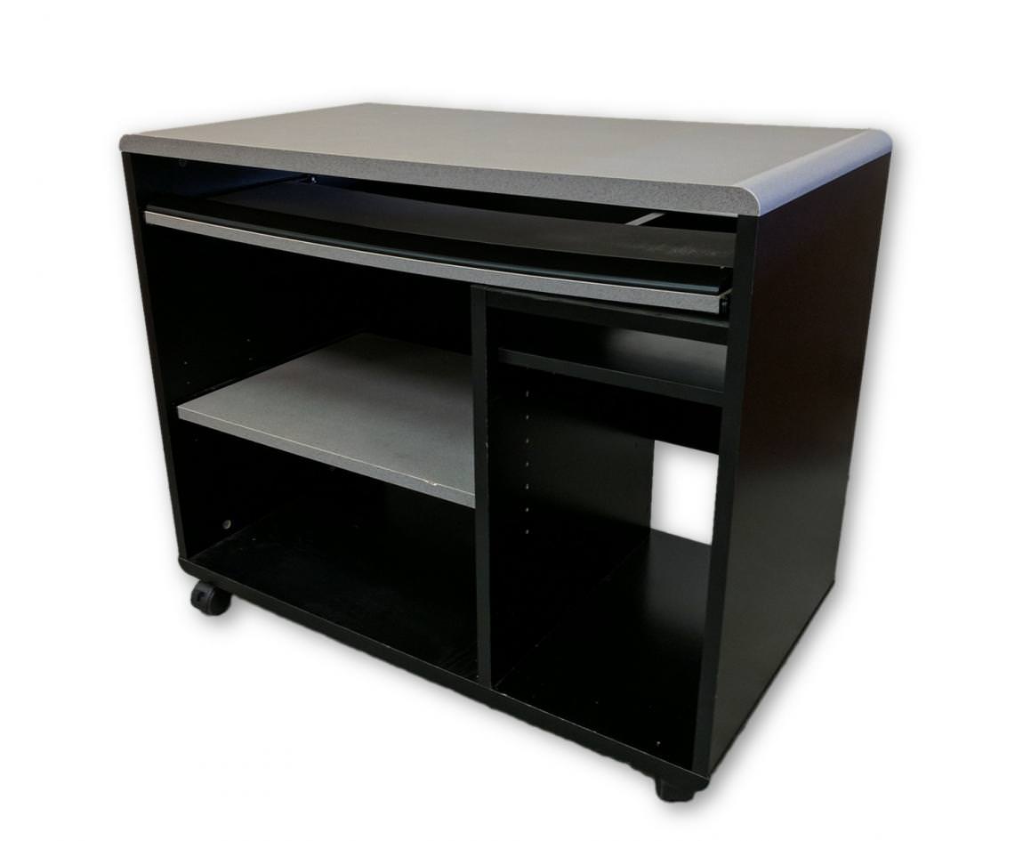 Rolling Laminate Storage Cabinet with Keyboard Tray