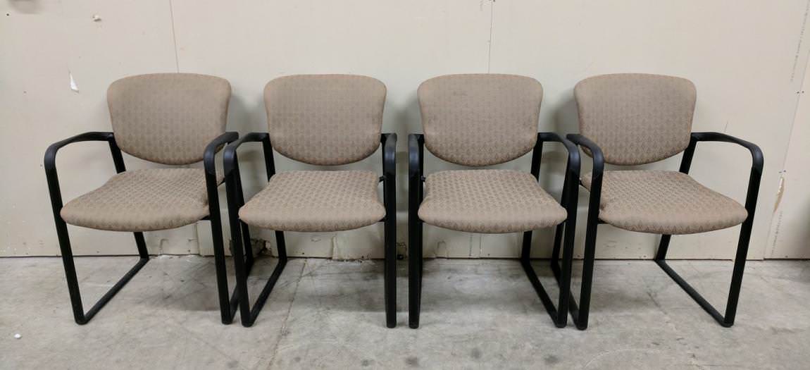 Haworth Improv Guest Chairs with Black steel frame