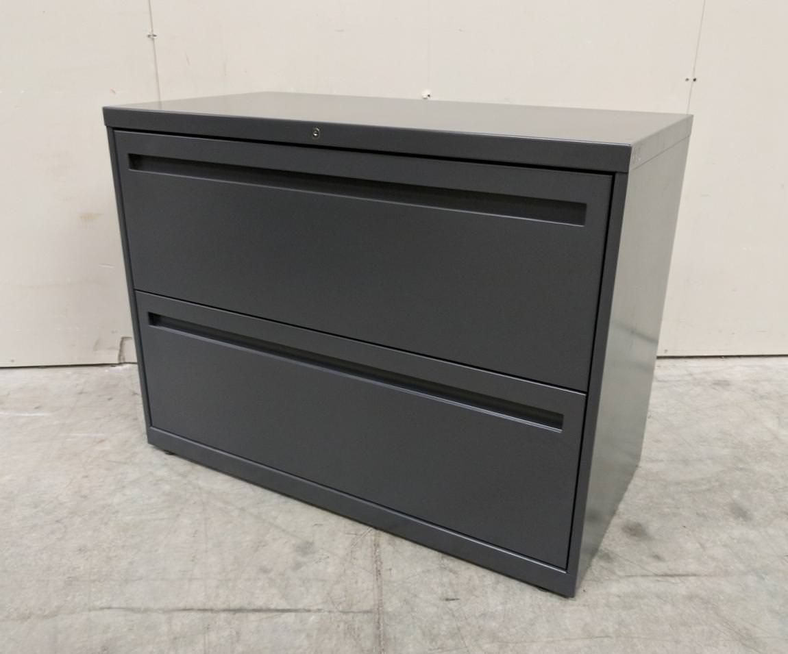 Gray Hon 2 Drawer Lateral Filing Cabinet 36 Inch Wide