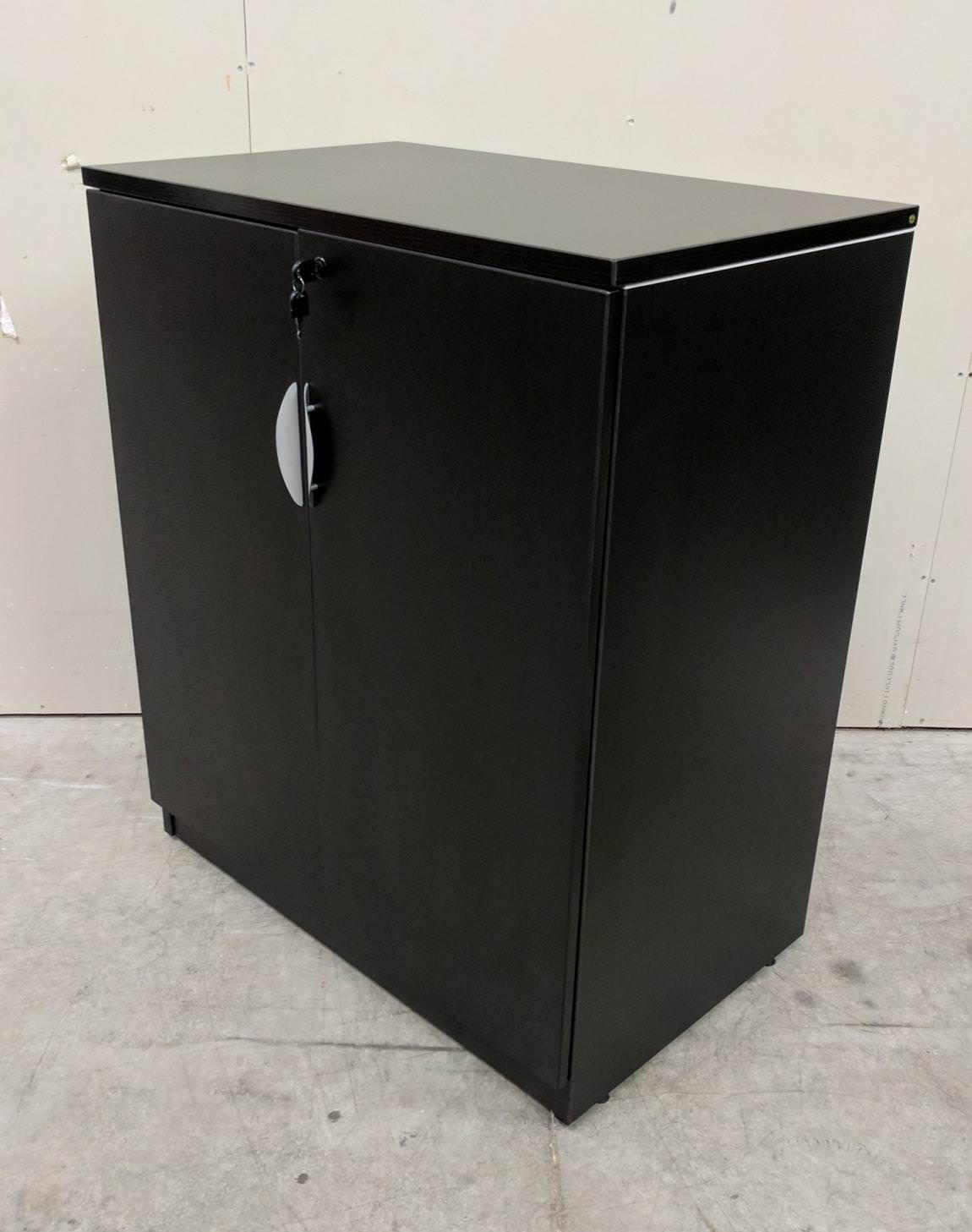 Espresso Laminate Storage Cabinet – 35.5 Inch Wide