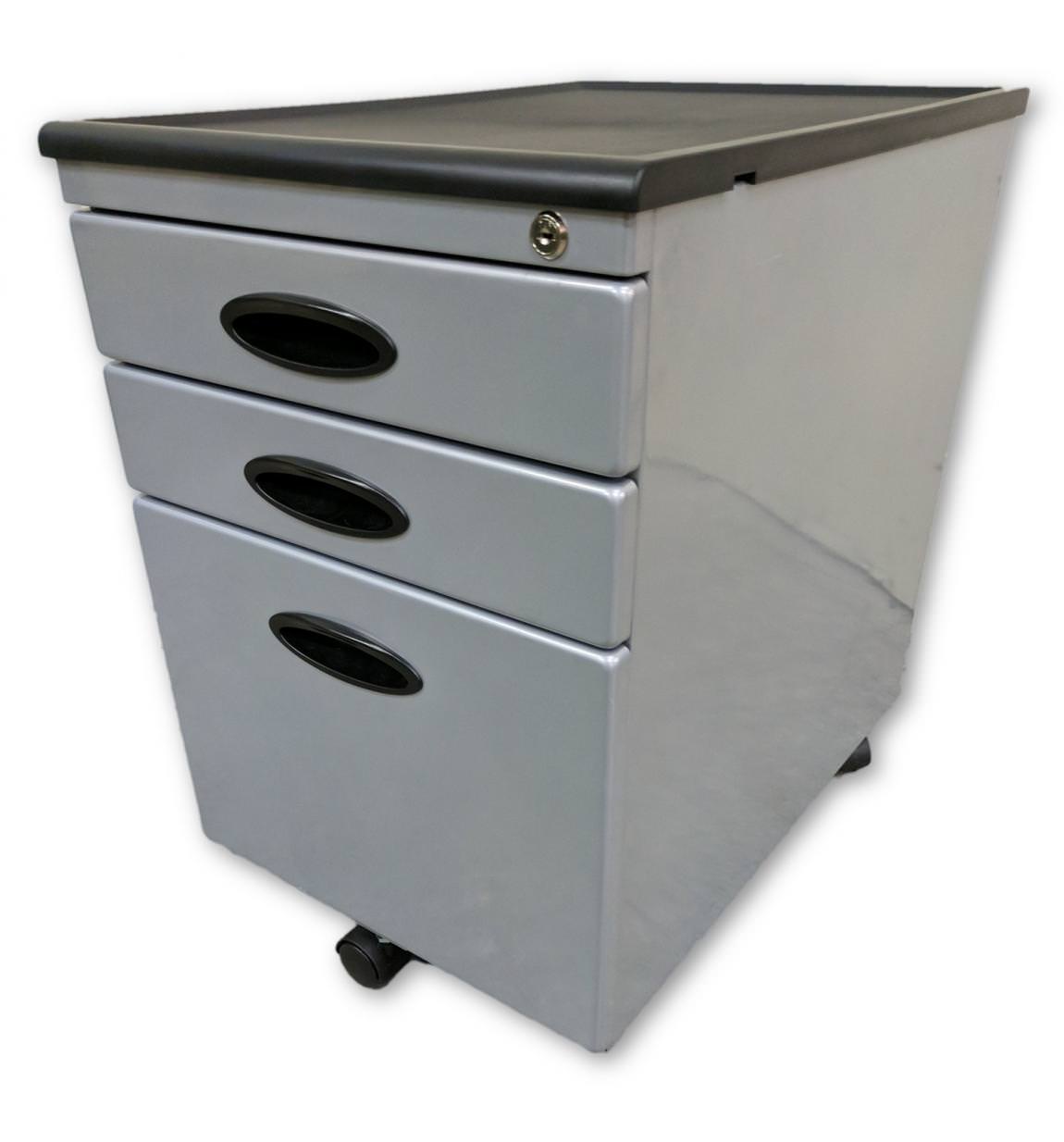 Light Gray Rolling Box Box File Pedestal Drawers