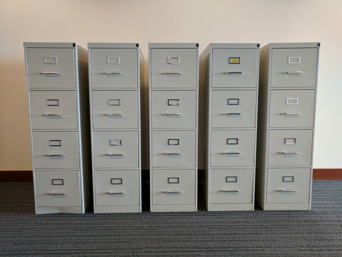 Putty 4 Drawer Vertical Filing Cabinets