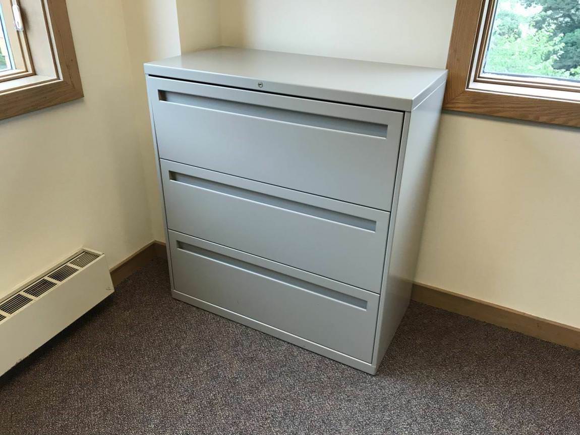 Gray HON 3 Drawer Lateral File