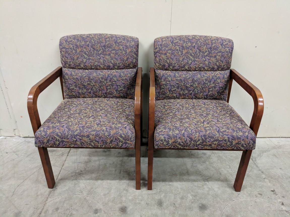 Kimball Purple Guest Chairs with Solid Wood Frame
