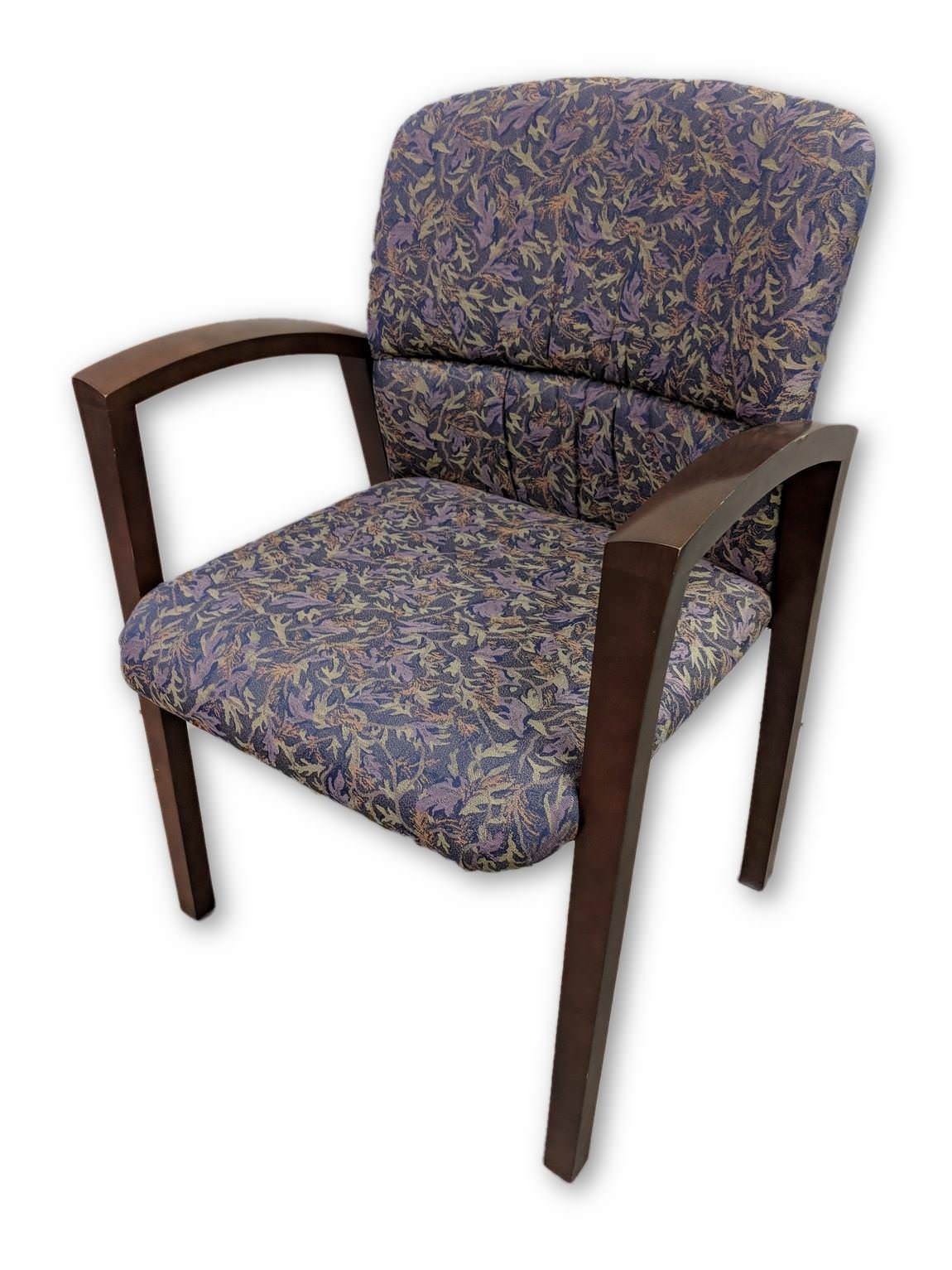 Kimball Purple Guest Chair with Solid Wood Frame